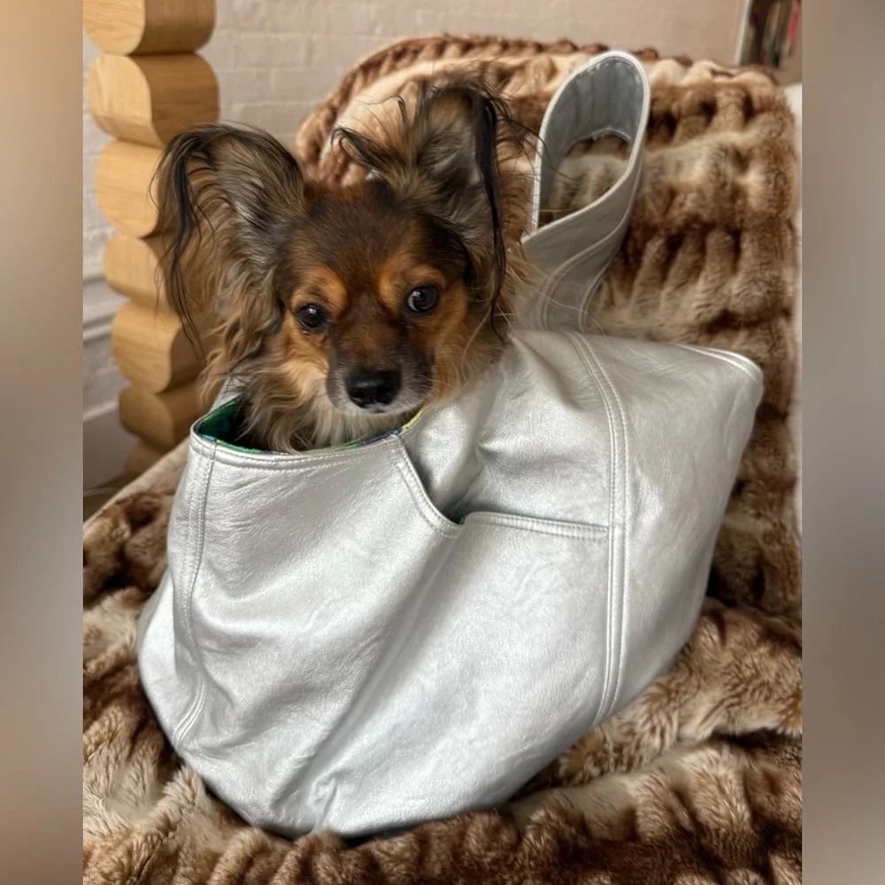 FANG & BONE faux leather cross body sling pet carrier